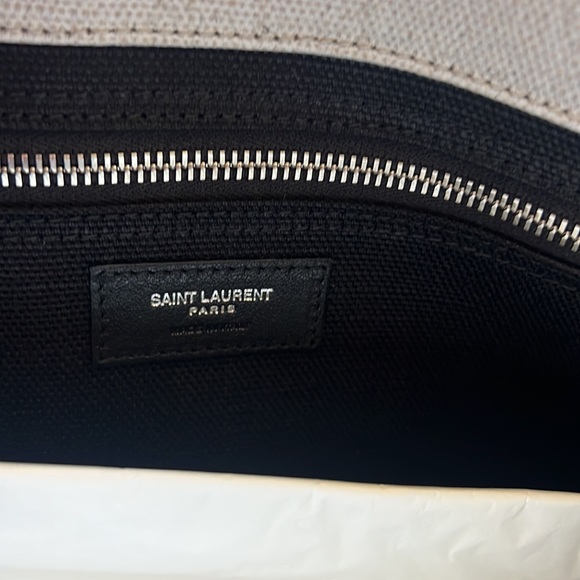 RIVE GAUCHE N/S SHOPPING BAG IN LINEN AND COTTON - Picture 10 of 13